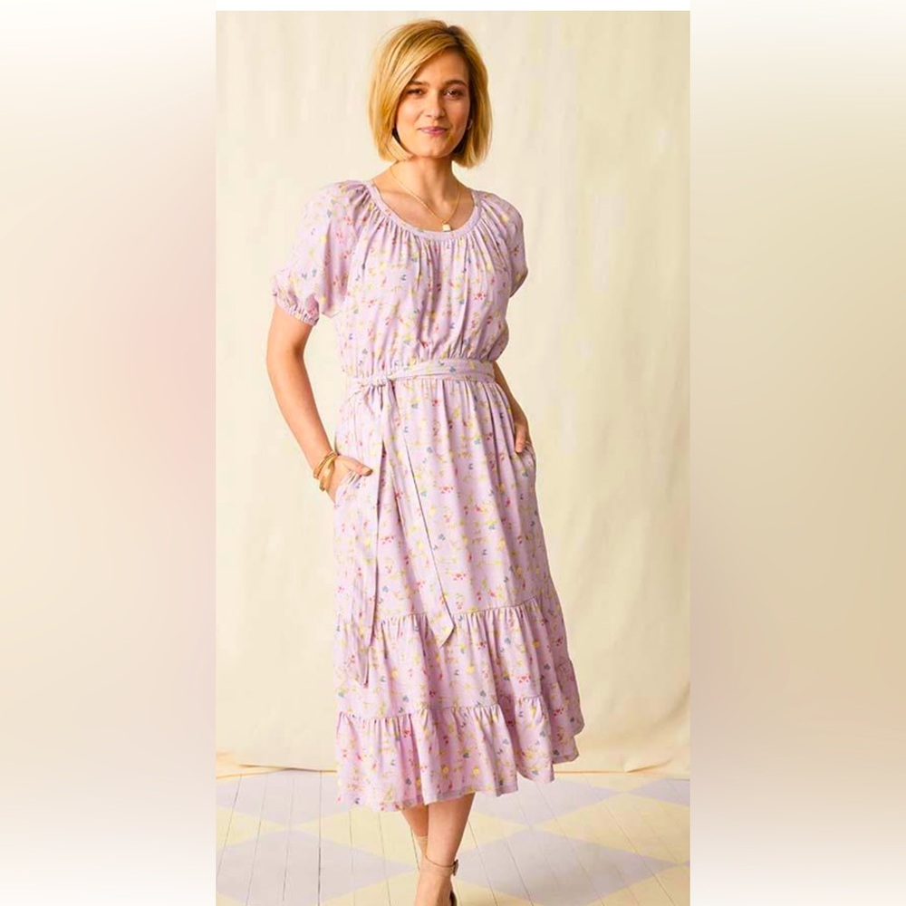 Matilda Jane Artist Floral Dress Size Large, EUC